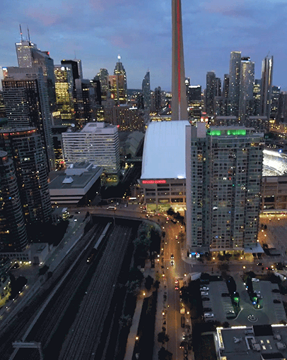 Cinematic videography - city skyline