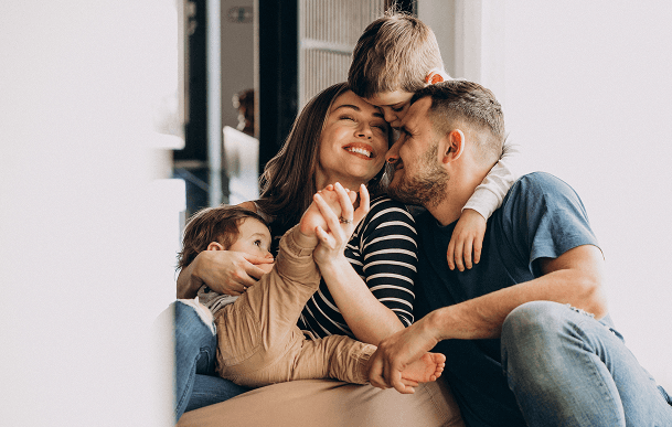 Happy family portrait